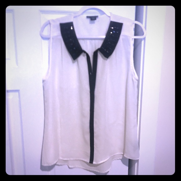 Sheer Collared Gem Tank SZ XL - Picture 1 of 3